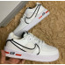 Кроссовки NIKE AIR FORCE 1 белые с  красным и  черным