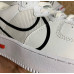 Кроссовки NIKE AIR FORCE 1 белые с  красным и  черным