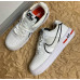 Кроссовки NIKE AIR FORCE 1 белые с  красным и  черным