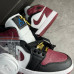 Кроссовки NIKE AIR JORDAN красные с  черным NIK-76
