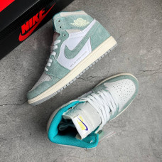NIKE AIR JORDAN RETRO 1 белые с  зеленым
