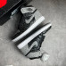 Кроссовки NIKE AIR JORDAN RETRO 1 черные с  серым NIK-58