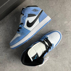 NIKE AIR JORDAN RETRO 1 голубые с  черным