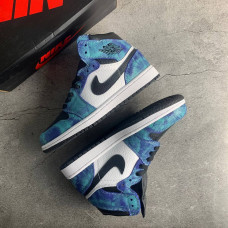 NIKE AIR JORDAN RETRO 1 голубые с  фиолетовым