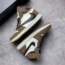 NIKE AIR JORDAN RETRO 1 коричневые с  черным