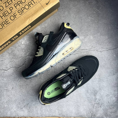 Кроссовки NIKE AIR MAX 90 черные с  серым NIK-83
