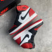 Кроссовки NIKE JORDAN 1 черные с  красным и  белым