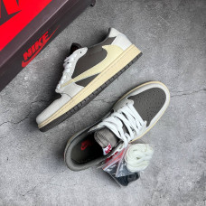 NIKE JORDAN 1 коричневые с  белым