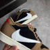 Кроссовки NIKE JORDAN 1 коричневые с  белым NIK-122