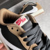 Кроссовки NIKE JORDAN 1 коричневые с  белым NIK-122