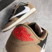 Кроссовки NIKE JORDAN 1 коричневые с  белым NIK-122