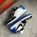 Кроссовки NIKE JORDAN 1 синие с  белым NIK-134