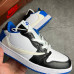 Кроссовки NIKE JORDAN 1 синие с  белым NIK-134