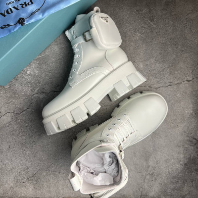 Кроссовки PRADA luxe белые